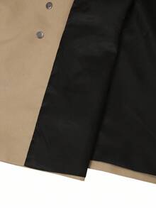 Manfinity Mode Men's Solid Color Lapel Neck Long Sleeve Double Breasted Blazer And Pants Casual Suit Set, Old Money - Khaki - View 7