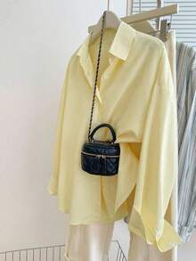 INAWLY 休闲通勤宽松条纹长袖衬衫