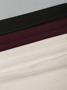 Sweetra 3件套女士百搭露肩长袖短款上衣，舒适亲肤，修身 - 彩色 - 查看 5