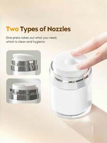 15ml/30ml/50ml/100ml 真空泵瓶、真空面霜罐、可再填充保湿霜分配器、按压式泵瓶，适用于乳液、精华液、化妆品、旅行和浴室存储”