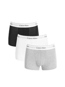 Calvin Klein 3 Pack Men's Trunks - Grey Heather/White/Black - View 1