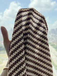 SHEIN Teen Girls Striped Round Neck Short Sleeve Casual T-Shirt, Minimalist Leisure Wear Striped Summer Tops Ribbed Tops Summer Tops For Teen Girls Teen Girl Summer Clothes Short Sleeve Tops