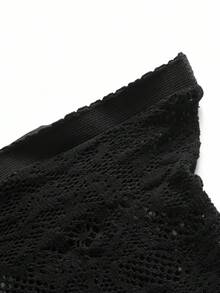 SpicyHot 1pc Plus Size Women Open Crotch Fishnet Stockings, Suitable For Pairing With Skirts - Black - View 8