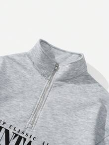 Attitoon Áo nỉ nữ cỡ lớn dáng rộng cổ cao khóa kéo nửa thân in hình xe hơi cổ điển, thích hợp cho mùa thu/đông, phong cách Y2K, áo nỉ phong cách đường phố mùa thu, áo nỉ xe hơi cổ điển, áo nỉ nữ màu xám, áo nỉ cổ điển retro, áo nỉ in hình cổ điển. - Xám - Xem 7