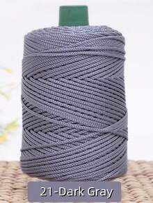 1卷彩色扭纹编织绳，DIY工艺空心绳，手工包，抽绳带配件，装饰性聚丙烯纤维绳，钩针线，手工钩编包线，靠垫，帽子，现代纯色聚酰胺DIY纱线 - 彩色 - 查看 13