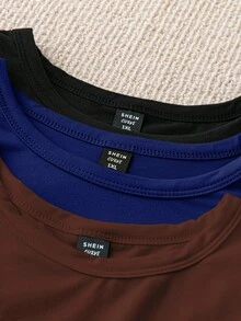 SHEIN LUNE Plus Size Casual Solid Color Round Neck Tank Top, Summer