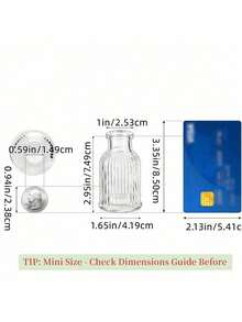 A Set Of 6/12 Glass Vases, Vintage Decorative Centerpiece, Vintage Bottle Tabletop Decoration, Used For Weddings, Receptions, Home Decor, Holiday Party Decoration - A color - View 12