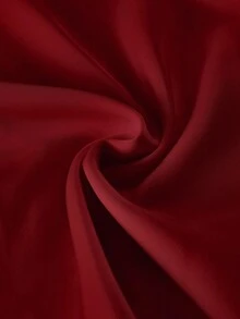 SHEIN EZwear 简约红色圆领盖袖短袖修身女式T恤，适合夏季 - 紅色 - 查看 3