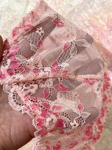 FloralLove لانجري جميل بحمّالة حجم كبير مطرزة بالدانتيل و بعقدة, صدرية بدون أسلاك