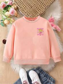 SHEIN 女童基础款圆领抓绒卫衣 - 白色 秋季时尚卫衣 Kitty Love 秋季时尚卫衣 Kitty Love 秋季时尚卫衣 Kitty Love 冬季时尚卫衣 Kitty Love - 粉色 - 查看 3