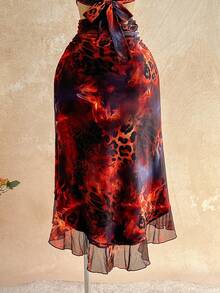 Soleia Váy maxi xẻ tà cao họa tiết hoa khoét sâu gợi cảm dành cho nữ, thích hợp cho tiệc tùng, giáng sinh, hẹn hò, hộp đêm, bãi biển, du ngoạn, trà chiều, phong cách boho, kỳ nghỉ, mùa thu - Nhiều màu - Xem 9