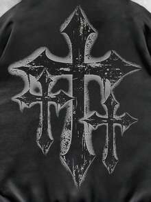 Manfinity Dauomo 男士印花连帽长袖夹克，秋季 - 彩色 - 查看 4