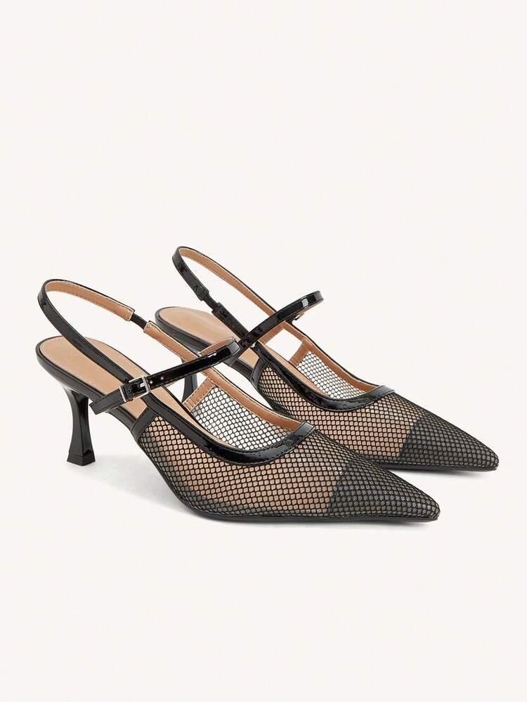 CUCCOO CHICEST 나비 메탈 펜던트가 달린 여성용 뾰족한 스틸레토 힐, 공식적인 행사, 파티, 데이트, 휴일, 칵테일 나이트를 위한 우아하고 화려하며 로맨틱하고 섹시한 패션 블랙 정장 구두