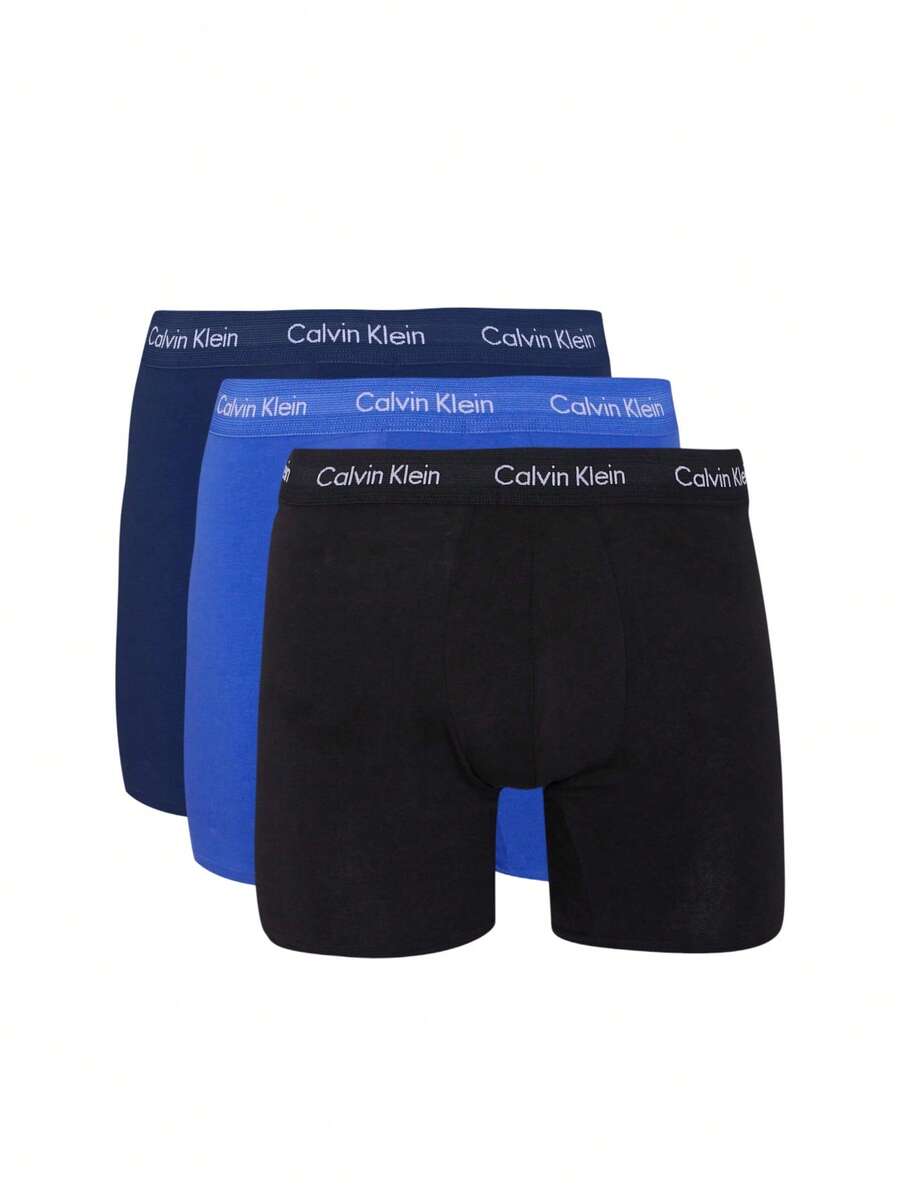 Calvin Klein 3 Pack Men's Briefs - Brief Blu/Blue/Black - View 1