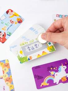 SHEIN 50pcs Scratch Off Stickers, 20sets Scratch Card Film Kit Back To School Lucky Scratch Reward Couple Homemade Lottery Scratch Card Coating Patch - Grey - View 8