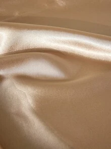 CLARA VERO Pink Satin Extra Long Night Going Out Dress - Beige - View 7