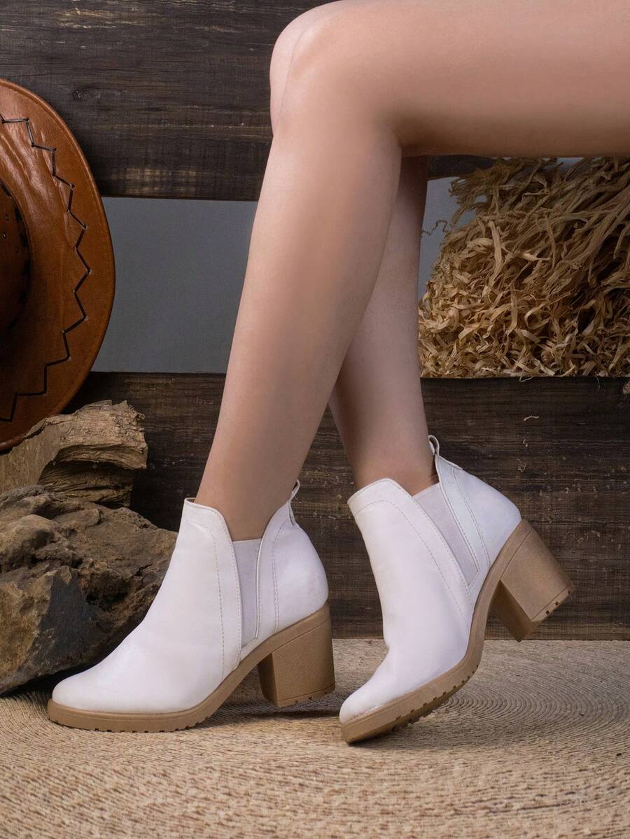 Women Ankle Boots & Booties - White - View 1