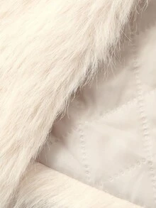 DAZY Young Girl Fluffy Vest Jacket Fall, Winter - Camel - View 6