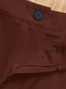 Airaco 2pcs Casual Striped Shirt And Solid Color Shorts Set - Brown - View 5