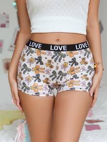 SHEIN 1 件女式万圣节蝴蝶印花松紧腰内裤