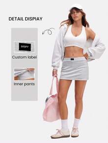 Eassivo Eassivo Women Grey Colour Athletic Skirts,Gym Skirt,Women Athletic Skirts - Grey - View 3