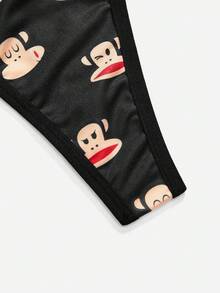 Paul Frank X ROMWE Bộ 3 quần lót in hình khỉ gợi cảm cho nữ - Nhiều màu - Xem 3