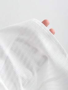 Sweetra 女式翻领提花格子荷叶边长袖衬衫，休闲外套 - 白色 - 查看 6