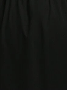 Vionelle Plus Size Solid Color Lapel Mid-Length Sleeve Minimalist Jacket, Casual Daily Fall Winter Cloth For Women Autumn - Black - View 8