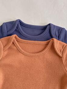 Loomiva 10pcs/Set Newborn Baby Boy/Girl Simple Rainbow Pattern Solid Color Casual Comfortable Infant Gift Set (Bodysuit + Pants + Hat + Bib + Mittens), Suitable For Autumn/Winter, Newborn Gift