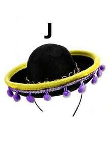 SHEIN 1 件墨西哥派对帽头带，狂欢节万圣节发箍迷你帽，圣诞节