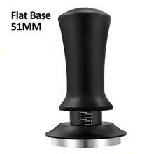 可调式恒力粉末压粉器 | 304不锈钢平底防偏转设计自动回弹弹簧意式咖啡萃取工具 51/53/58mm 多规格 - 黑色 - 查看 7