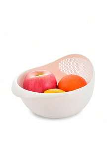 SHEIN 1/4pcs Multifunctional Rice Washing Basket With Handle, Vegetable Washing Basin, Fruit Plate, Kitchen Drain Basket, Kitchen Supplies Rice Washing Strainer, Household Kitchen Drain Basket - Multicolor - View 11