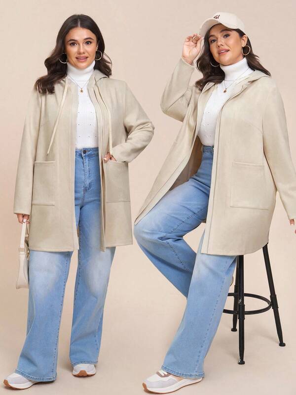 Comfylo Plus-Size Women'S Beige Hooded Corduroy Patchwork Coat For Women In Autumn And Winter Plus-Size Women S' Halloween Costume Coat Women'S Autumn And Winter Coat Plus Size Women's Hooded Long Casual Winter Coat Casual Fleece Jacket,Comfortable And Warm From The Cold,Comfortable And Warm From The Cold,2025 New,Plus Size Women Long Sleeve Pockets Casual Coat,Fall Women Clothes, Winter Clothes For Women,Vintage,Going Out Outfits,Fall Outfits,Trench Coat,Winter For Women,Fall Clothes Plus Size, Office Outfits For Women,Fall Outfits For Women,Classy Outfits For Women,Women's Fall Clothes,Office,Clothes Women,Fall Tops,Old Money Style Women,Plus Size Women Long Sleeve Pockets Casual Hooded Reversible Double Sided Coat,Fall Clothes For Women Autumn