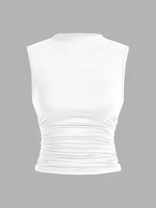 Auralis 3件套女士加大码无袖修身基本款背心 - 白色 - 查看 13