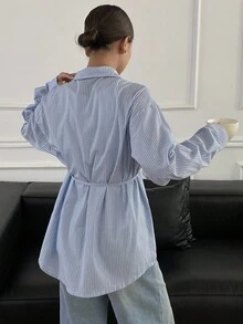 DAZY New Autumn Loose Casual Striped Blouse For Women