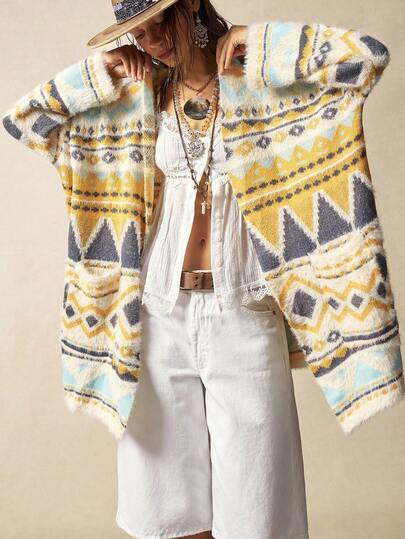 Bohemela 女式复古休闲轻便开衫，适合冬季、万圣节、音乐节