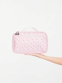 ROMWE Kawaii 卡通粉紅櫻桃設計大號耐用旅行收納袋，手提包，化妝包920022 - 彩色 - 查看 5