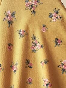 Bohemela 女式休闲针织印花长袖上衣 - 黃色 - 查看 8