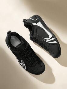 CUCCOO EASI CUCCOO 休闲舒适系带女士时尚运动鞋 - 黑與白 - 查看 6