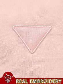 SHEIN 女士刺绣宽松卫衣 - 粉色 - 查看 3