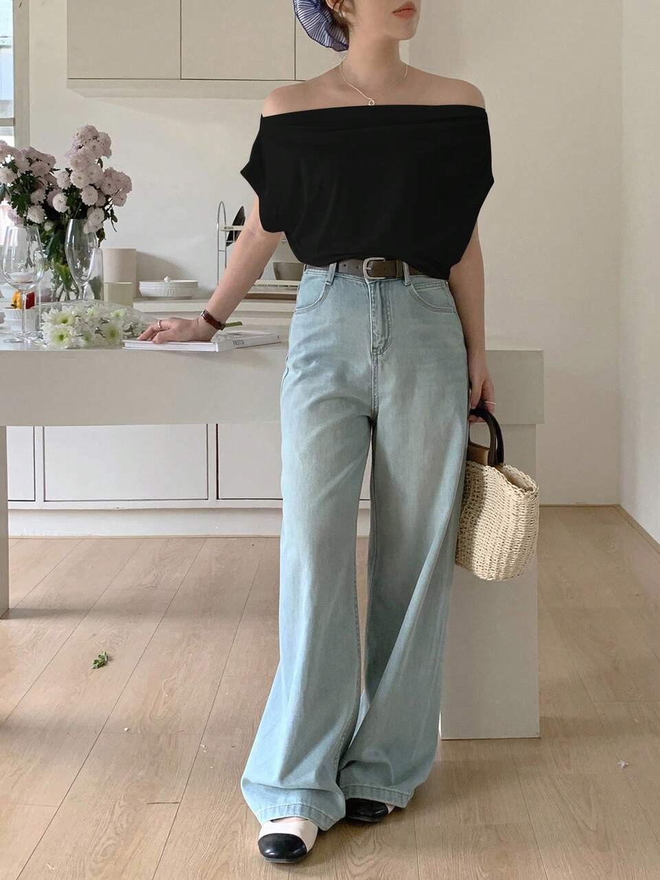 Women Ruched One Shoulder Solid Color Casual Short Sleeve T-Shirt,Off Shoulder Top