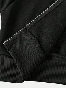 SHEIN Girlism 3 件套青少年女孩黑色连帽拉链运动衫、针织背心和褶皱格子裙，休闲校园/日常装 - 紅色 - 查看 15