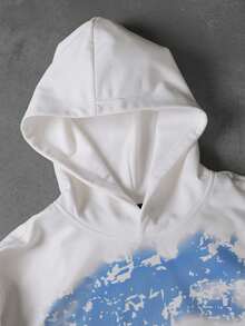 Manfinity EMRG Men's Casual Letter Print Long Sleeve Loose Fit Hoodie Sweatshirt, Autumn Graphic New York Statue Of Liberty Streetwear Y2k Graphic Hoodie. Men's Oversized Statue Of Liberty Graphic Hoodie, Ultra Loose Pullover Sweatshirt, Winter Fashion, Halloween, Perfect Gift For Boyfriend Or Husband