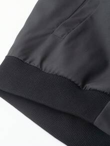 Manfinity Homme 夏季大码男士休闲轻便纯色夹克 - 黑色 - 查看 5