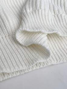 SHEIN Elenzya Women's 2 In 1 Off-Shoulder Contrast Color Sweater - Apricot - View 7