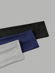 SHEIN EZwear 3 件套女士休闲宽领修身长袖 T 恤套装，适合秋冬季 - 彩色 - 查看 10