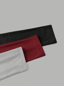 SHEIN EZwear Set de 3 camisetas de manga larga de cuello ancho y ajustadas de estilo casual para mujer, adecuadas para otoño/invierno - Multicolor - Ver 10