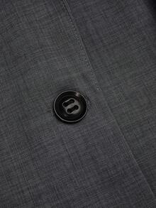 EMERY ROSE Plus Size Women's Solid Color Long Sleeve Full Button Tie Waist Fitted Classic Minimalist Business Elegant Commuter Blazer Fall Cloth For Women Autumn