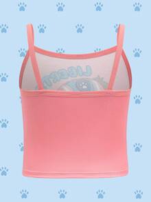 SHEIN | PAW Patrol 3pcs Young Girl  Cute Cartoon Dog Puppy Print Camisole Top , Kawaii,Cute,Sweet,Character Tank Tops,Suitable For Everyday Wear, Girls Tanks Multipack, Girl Tanks Fall Winter - Multicolor - View 8