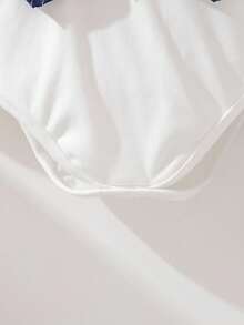 Souflis 男婴秋冬两件套套装 - 白色长袖蝴蝶结领上衣，搭配藏蓝色条纹裤，绅士套装，适合生日、派对、各种场合